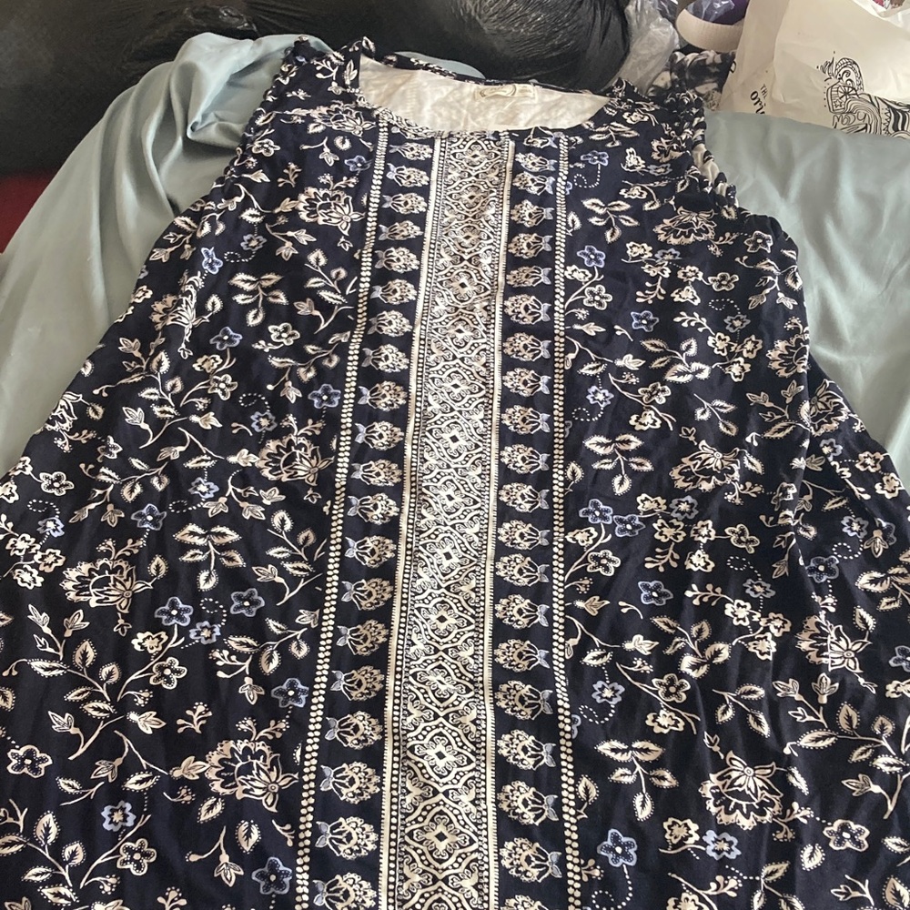 NWT Maurice’s navy white floral dress XL